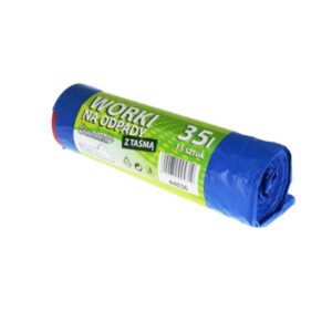 Worki na odpady LDPE 35l z taśmą, 15 szt. na rolce