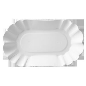 Tacki papierowe owalne 10,5x17,5x3 cm, cena za opakowanie 250szt