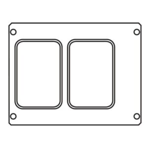 Ramka, matryca do tacek AG02 1309/CL podwójna 135x95 TnP