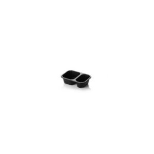 Small Catering pojemnik do zgrzewu czarny 160x112x45 dwudzielny 420ml cena za opakowanie 900szt