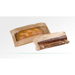 Torba szara 290/150/60 okno z mikroperforacją, bez nadruku, cena za opakowanie 1000szt